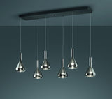 lámpara colgante Trio Cipera estera negra 155cm TRI345010632 - detalle