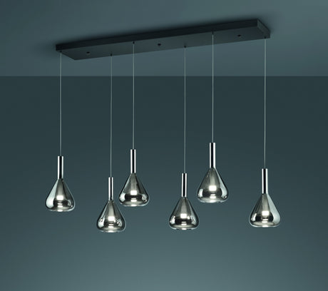 lámpara colgante Trio Cipera estera negra 155cm TRI345010632 - detalle