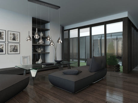 lámpara colgante Trio Cipera estera negra 155cm TRI345010632 - vista 5