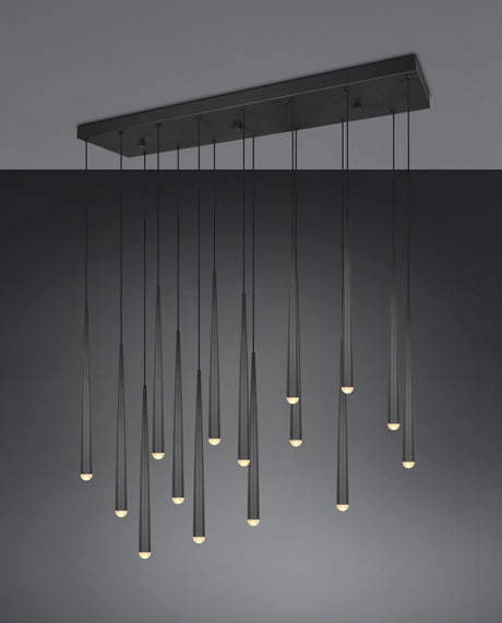 lámpara colgante Trio Cala estera negra 100cm TRI354811532 - vista 7