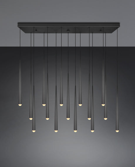 lámpara colgante Trio Cala estera negra 100cm TRI354811532 - vista 8