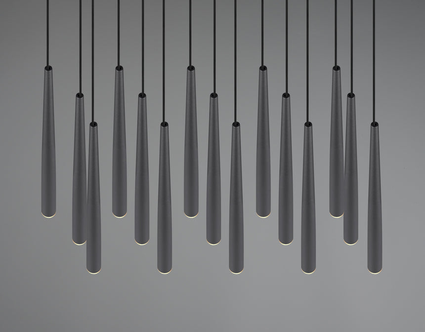 lámpara colgante Trio Cala estera negra 100cm TRI354811532 - vista 9