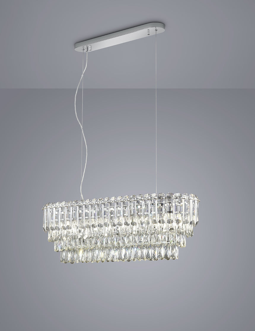 lámpara colgante Trio Malizia cromo 96cm TRI367601006 - detalle
