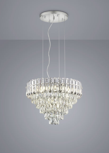 lámpara colgante Trio Malizia cromo Ø58cm TRI367601206 - lateral