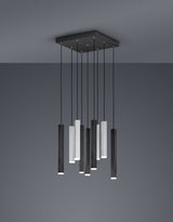 lámpara colgante Trio Civeto estera negra 35cm TRI373510932 - lateral
