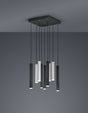lámpara colgante Trio Civeto estera negra 35cm TRI373510932 - lateral