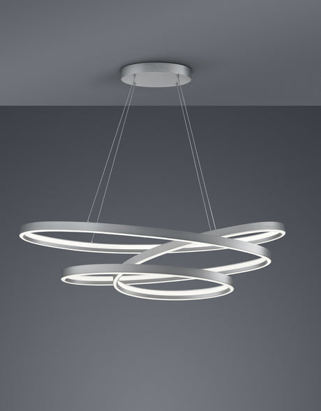 lámpara colgante Trio Ciola níquel mate 115cm TRI377210107 - ambiente