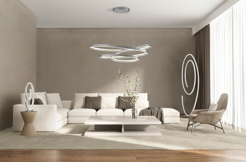 lámpara colgante Trio Ciola níquel mate 115cm TRI377210107 - vista 5