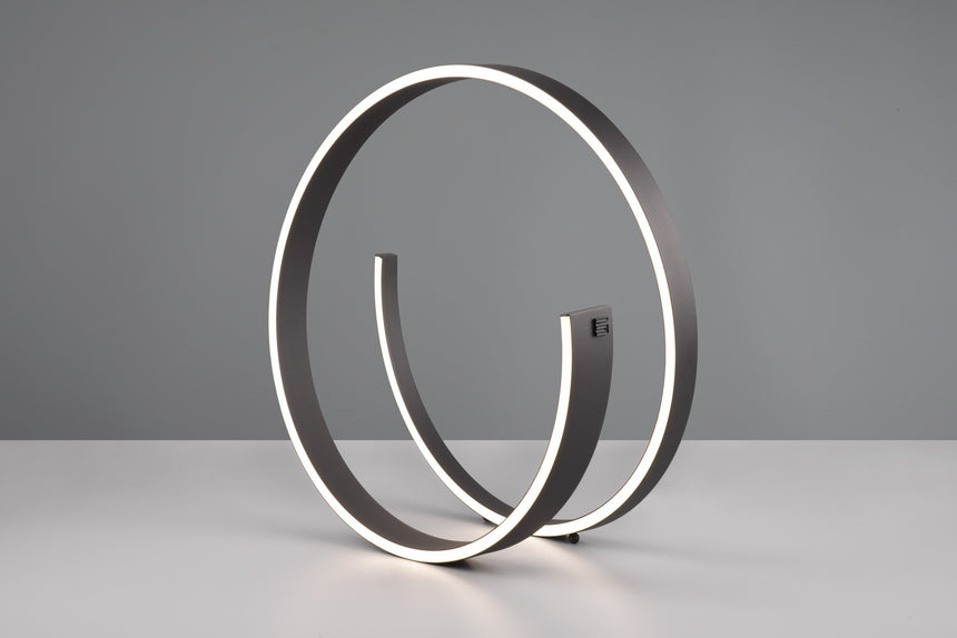 lámpara de sobremesa Trio Cinardi negro mate TRI546110132 - ambiente