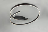plafón de techo Trio Cinardi estera negra Ø75,5cm TRI646110132 - ambiente
