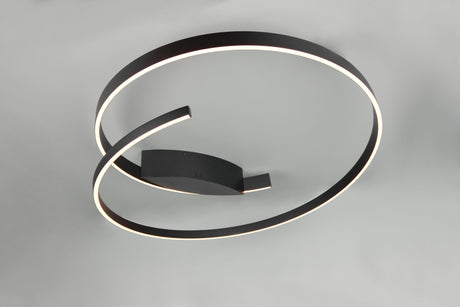 plafón de techo Trio Cinardi estera negra Ø75,5cm TRI646110132 - ambiente