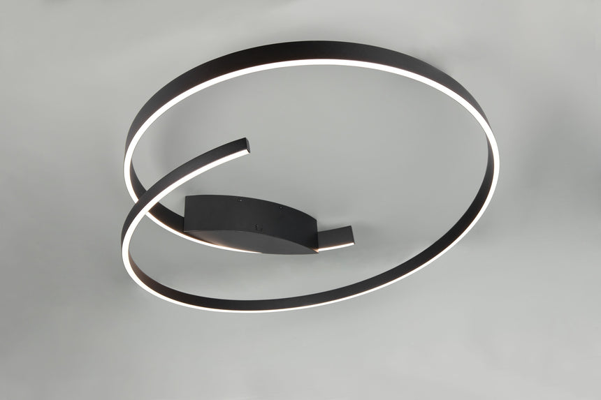 plafón de techo Trio Cinardi estera negra Ø75,5cm TRI646110132 - vista 5