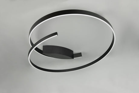 plafón de techo Trio Cinardi estera negra Ø75,5cm TRI646110132 - vista 6