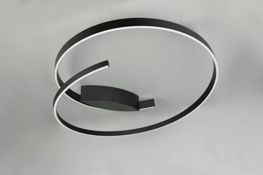 plafón de techo Trio Cinardi estera negra Ø75,5cm TRI646110132 - vista 6