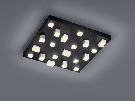 plafón de techo Trio Civeto estera negra 45cm TRI673512032 - lateral