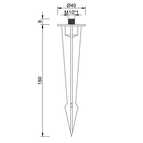 Mantra Outdoor Parts Piqueta 16cm negro TU0492