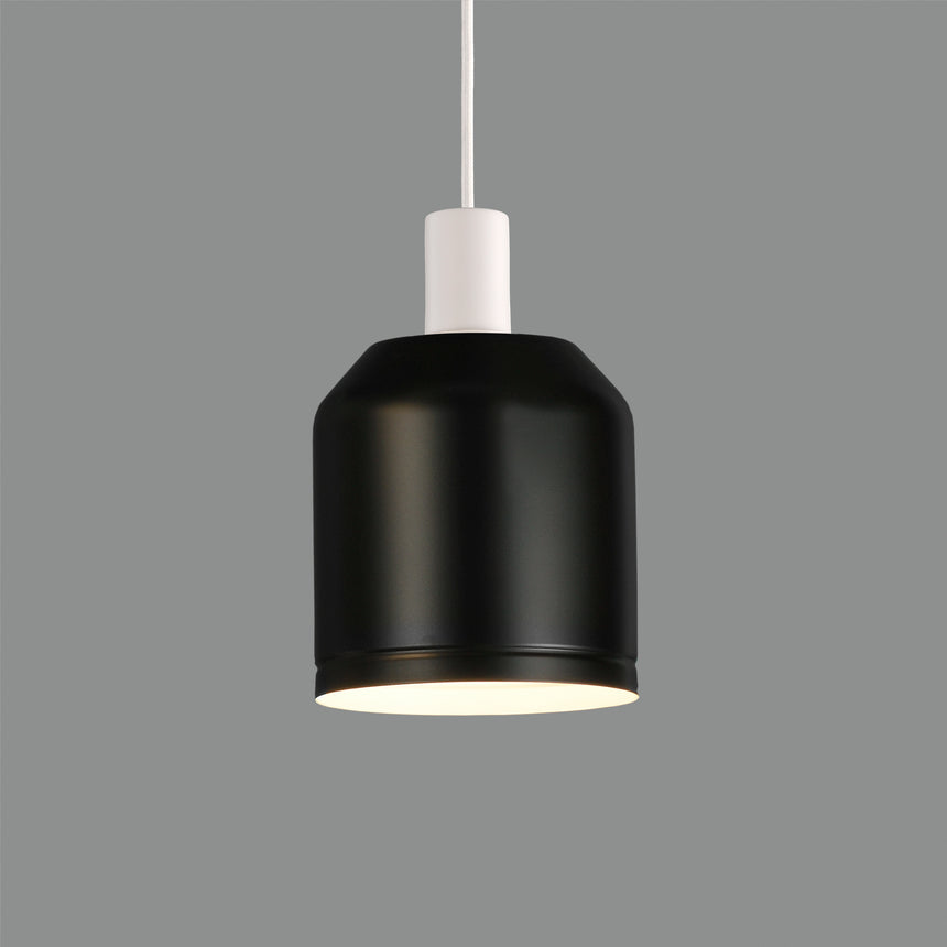 ACB Turkana Pendant Lamp 3908/16 Black, White Text Kit, LED E27 15W, C3908081N