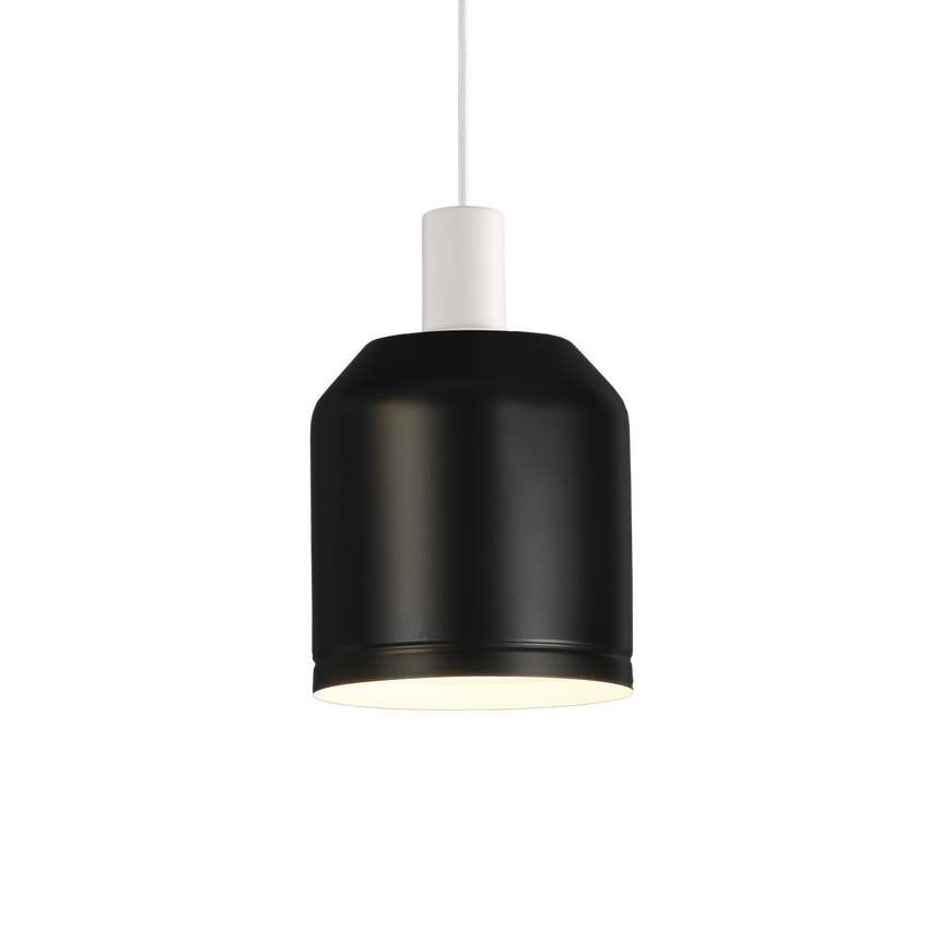 ACB Turkana Pendant Lamp 3908/16 Black, White Text Kit, LED E27 15W, C3908081N