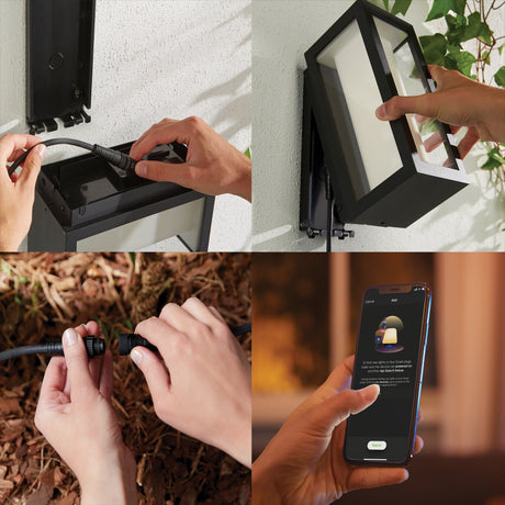 Philips Hue White and Color Ambiance Aplique de pared Impress negro RGBW 16W IP44 1745930P7 - imagen 5