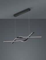 Trio Cicenza LED Pendant Ceiling Light Black Dimmable 378510232