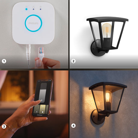 Philips Hue Aplique de pared inara negro White Ambiance 7W IP44 871951438851200 550lm - imagen 5