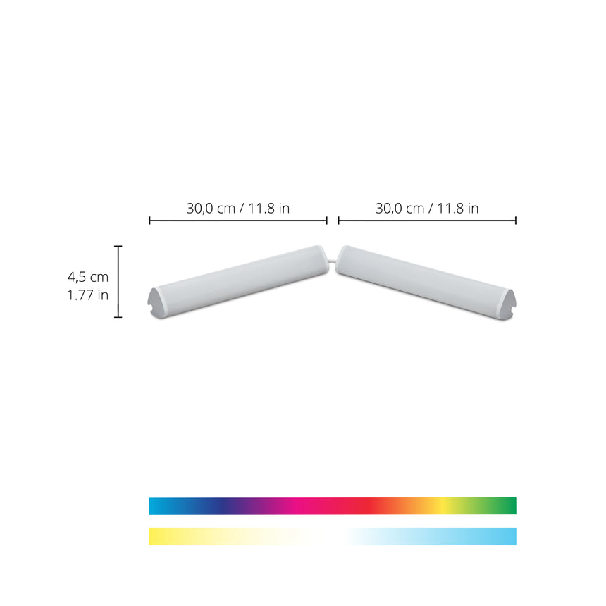 WiZ White and Color Ambiance Lámpara de mesa RGBW 10,5W 800lm (2 uds) 9514554177 - vista alternativa | Philips