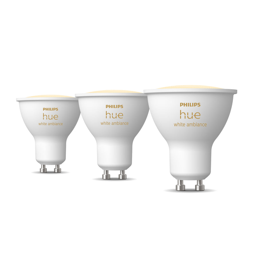 Philips Hue Bombilla dicroica White Ambiance GU10 4,2W 872016923009500 (3 uds) 400lm - vista alternativa