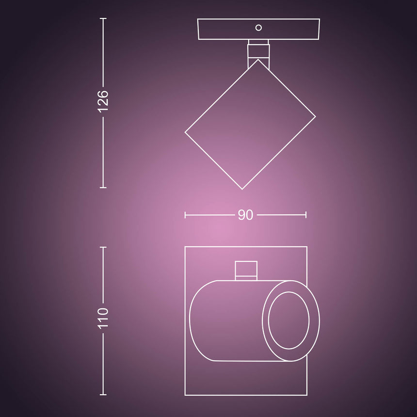 Philips Hue White and Color Ambiance Foco Argenta blanco RGBW 6W 5062131P7 350lm - imagen 8