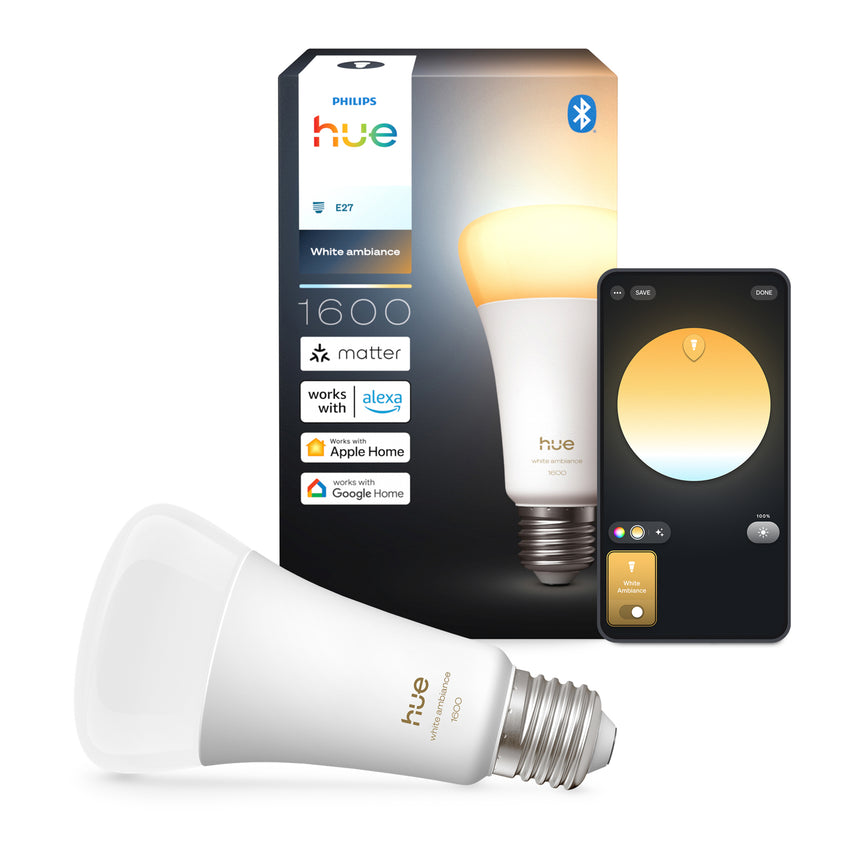 Philips Hue Bombilla White Ambiance E27 11,8W 1600lm 8720169364288