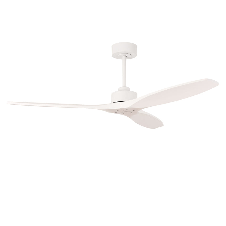 Ventilador de techo LedsC4 Stem Evo blanco con palas blancas motor DC Ø132cm VE-0096-BBL