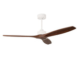 Ventilador de techo LedsC4 Stem Evo blanco palas madera oscura motor DC Ø132cm VE-0096-BFF
