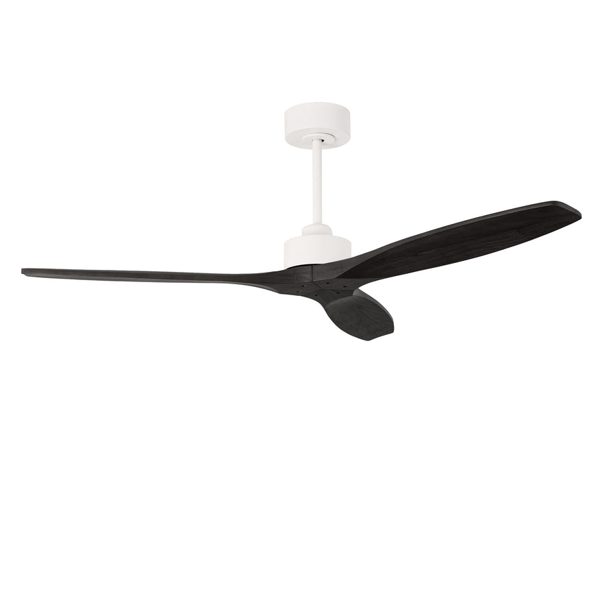 Ventilador de techo LedsC4 Stem Evo blanco palas negras motor DC Ø132cm VE-0096-BNE