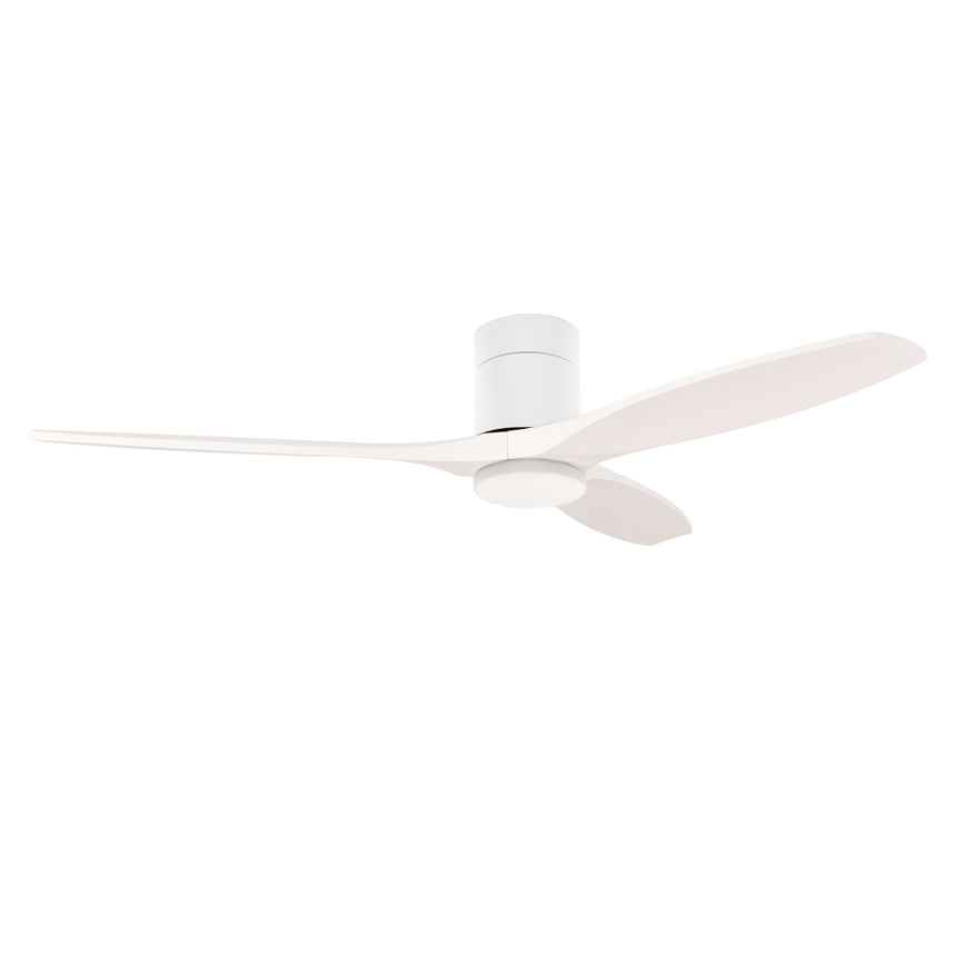 Ventilador de techo LedsC4 Stem Evo tube blanco con palas blancas motor DC Ø132cm VE-0097-BBL