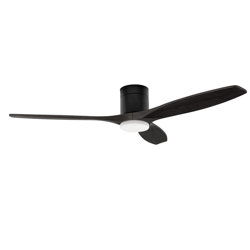 Ventilador de techo LedsC4 Stem Evo tube negro palas negras motor DC Ø132cm VE-0097-NNE