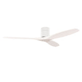 Ventilador de techo LedsC4 Stem Evo tube blanco con palas blancas motor DC Ø132cm VE-0098-BBL
