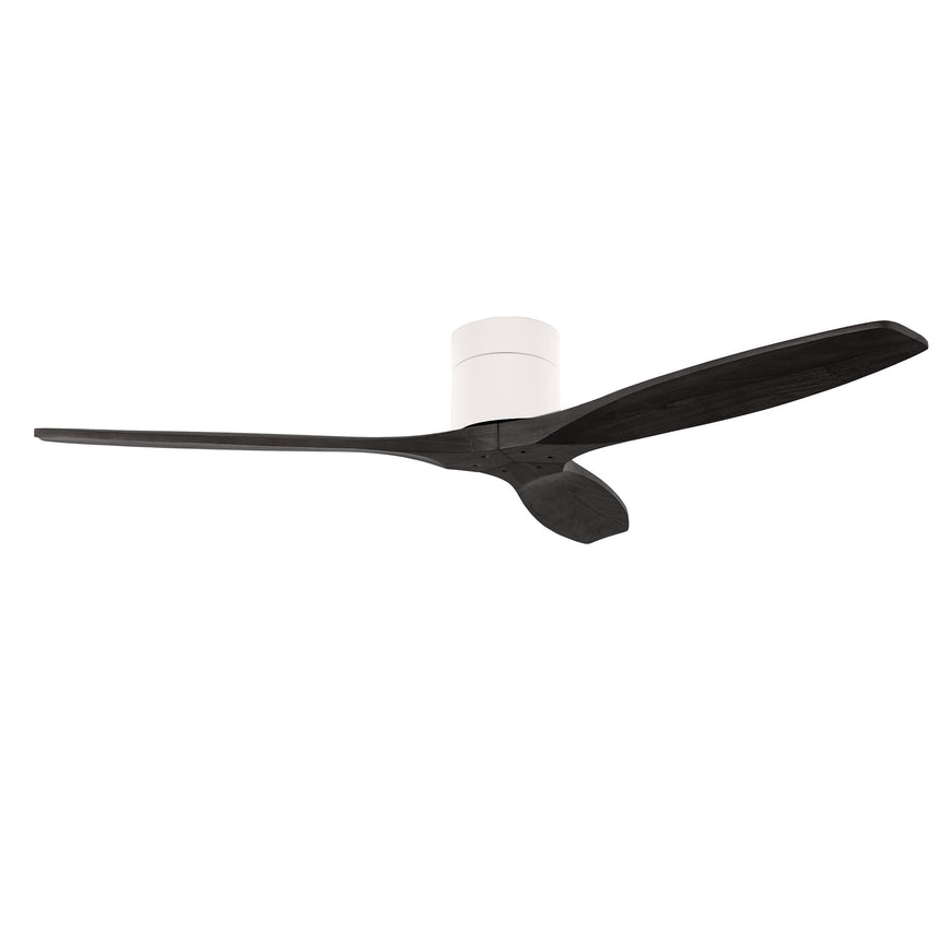 Ventilador de techo LedsC4 Stem Evo tube blanco palas negras motor DC Ø132cm VE-0098-BNE