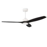 Ventilador de techo LedsC4 Stem Evo blanco palas negras motor DC Ø122cm VE-0112-BNE