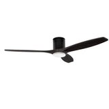 Ventilador de techo LedsC4 Stem Evo tube negro palas negras motor DC Ø122cm VE-0113-NNE