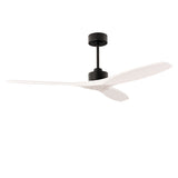 Ventilador de techo LedsC4 Stem Evo negro palas blancas motor DC Ø122cm VE-0114-NBL