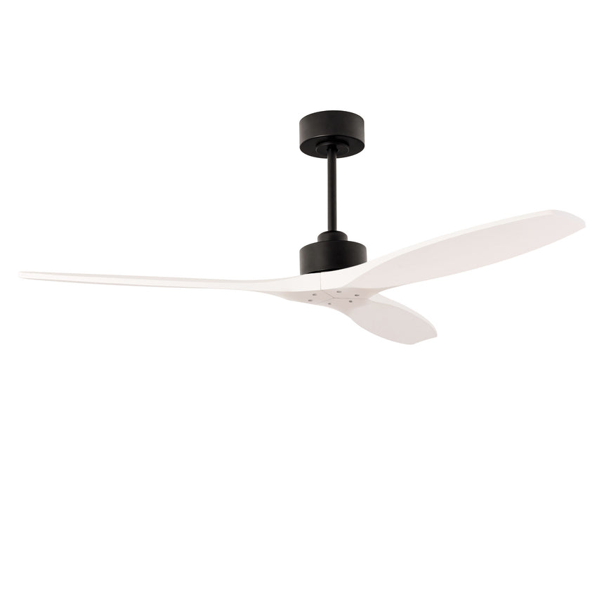 Ventilador de techo LedsC4 Stem Evo negro palas blancas motor DC Ø122cm VE-0114-NBL