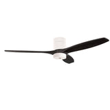 Ventilador de techo LedsC4 Stem Evo tube play blanco palas negras motor DC Ø132cm VE-0119-BNE