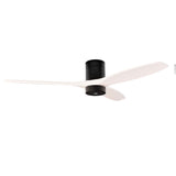 Ventilador de techo LedsC4 Stem Evo tube play negro palas blancas motor DC Ø132cm VE-0119-NBL