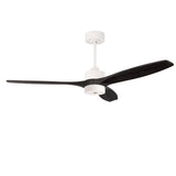 Ventilador de techo LedsC4 Stem Evo play blanco palas negras motor DC Ø122cm VE-0120-BNE