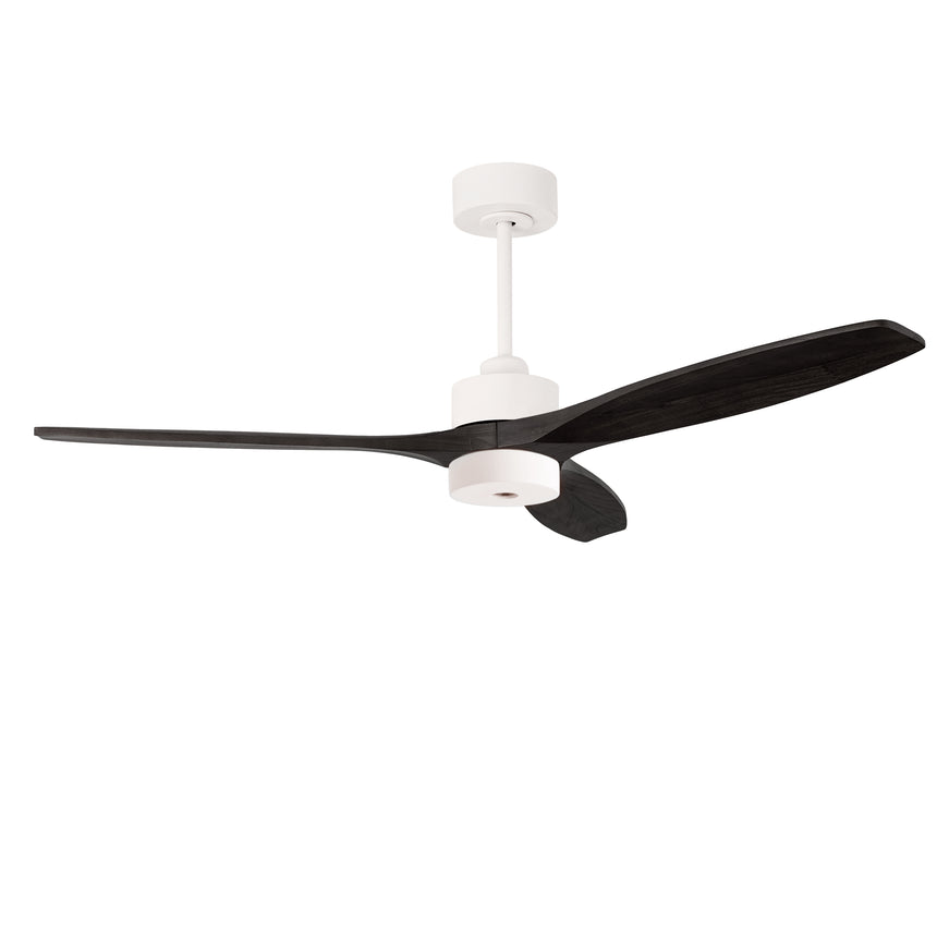 Ventilador de techo LedsC4 Stem Evo play blanco palas negras motor DC Ø122cm VE-0120-BNE
