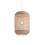 ACB Vivian Lámpara de techo colgante 3931/25 Ratán Natural, Kit Blan. Text., LED E27 15W, C3931081NA