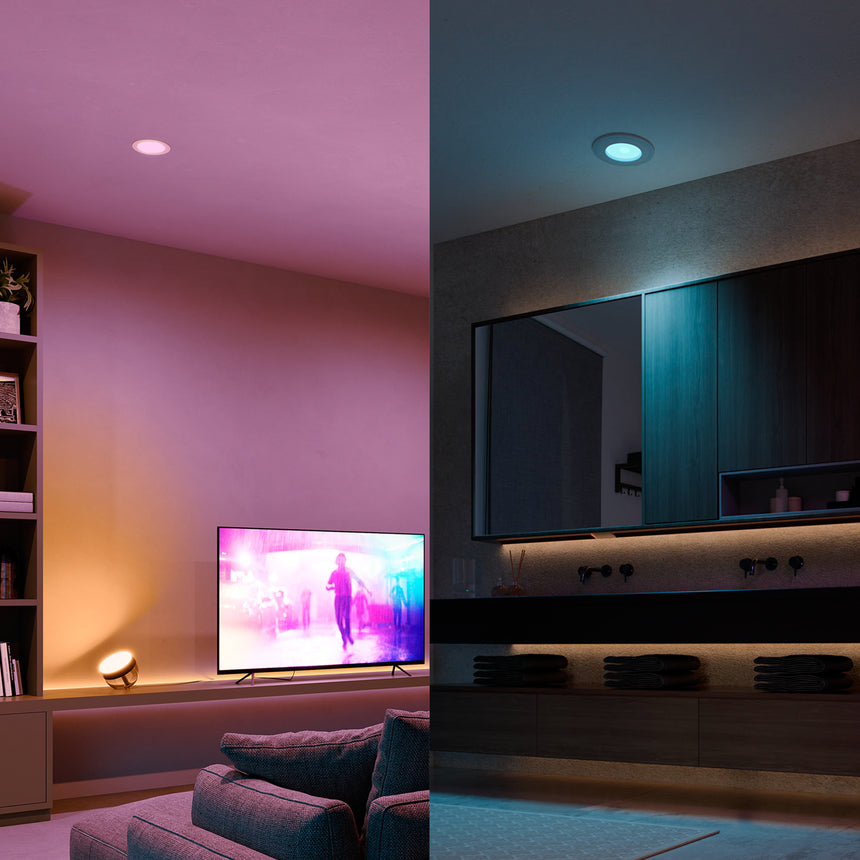 Philips Hue White and Color Ambiance Empotrable slim recessed light blanco RGBW 12W IP44 8720169264212 - imagen 6