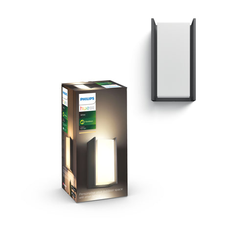 Philips Hue White Aplique de pared Turaco grafito White 9W IP44 1647293P0 806lm