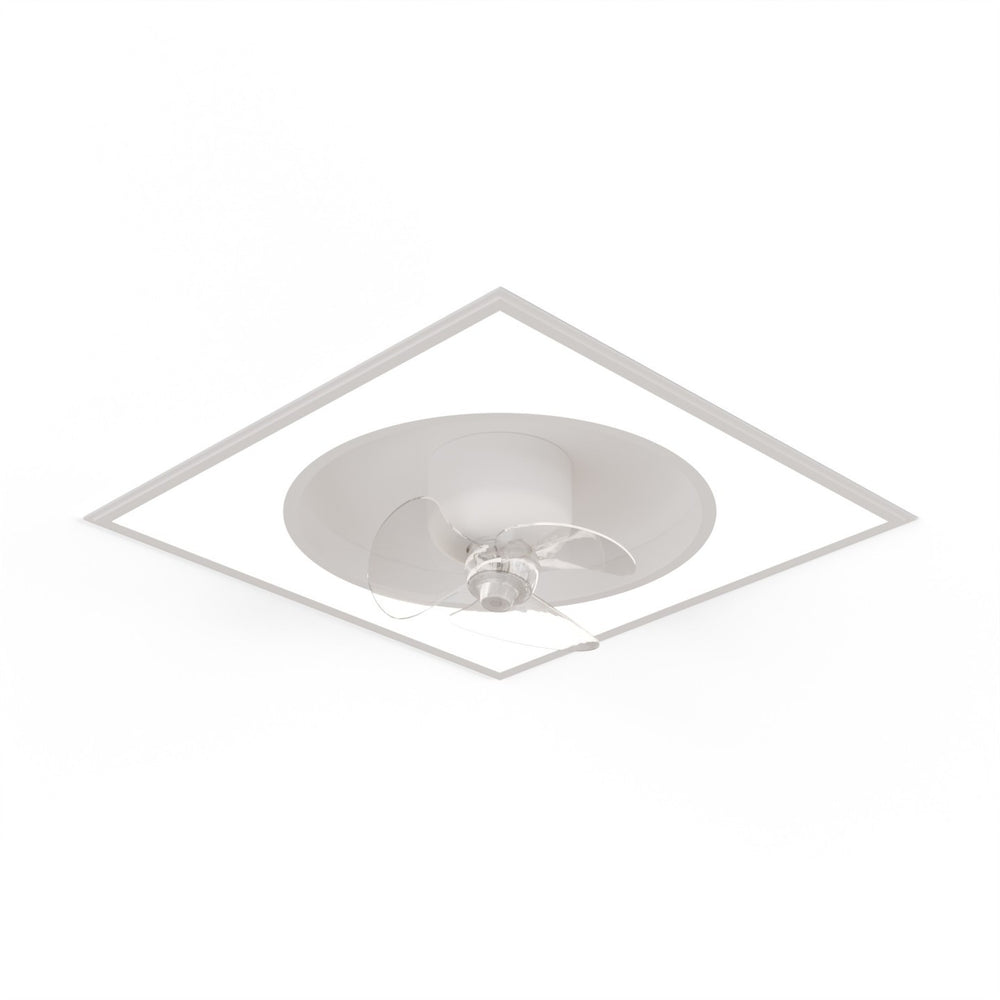 Ventilador de techo con luz Sulion Cubis 60cm LED blanco y transparente motor DC CCT - 1