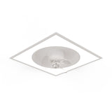 Ventilador de techo con luz Sulion Cubis 60cm LED blanco y transparente motor DC CCT - 1