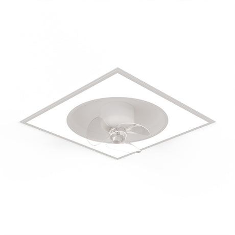 Ventilador de techo con luz Sulion Cubis 60cm LED blanco y transparente motor DC CCT - 1